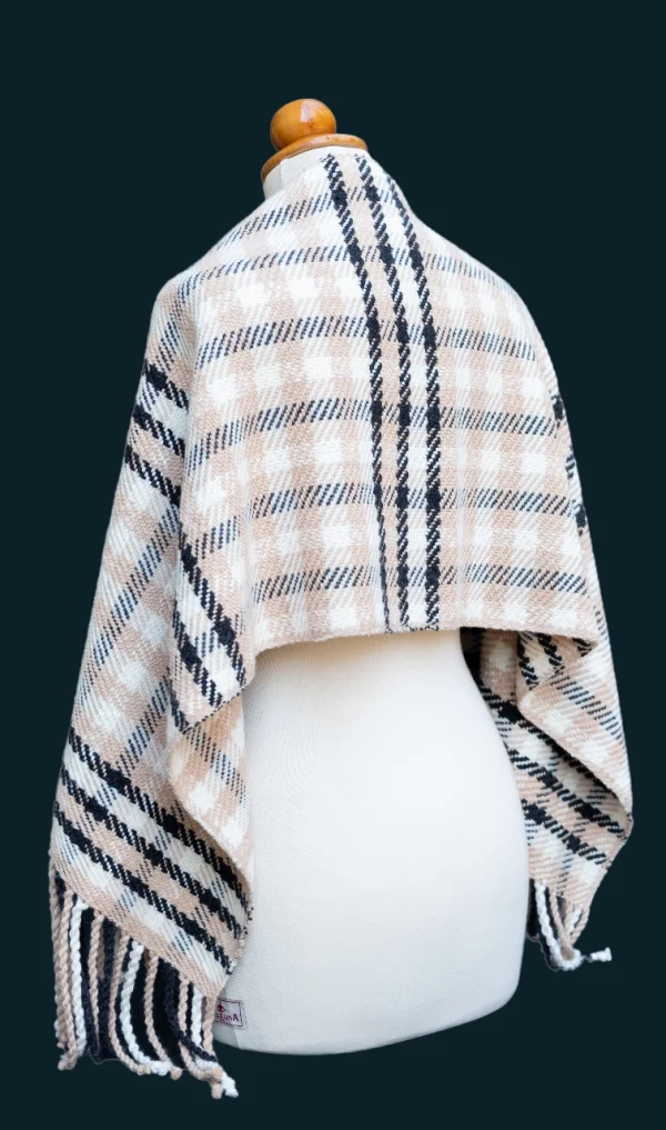 Χειροποίητη εσάρπα Twill με ρίγες στην πλάτη